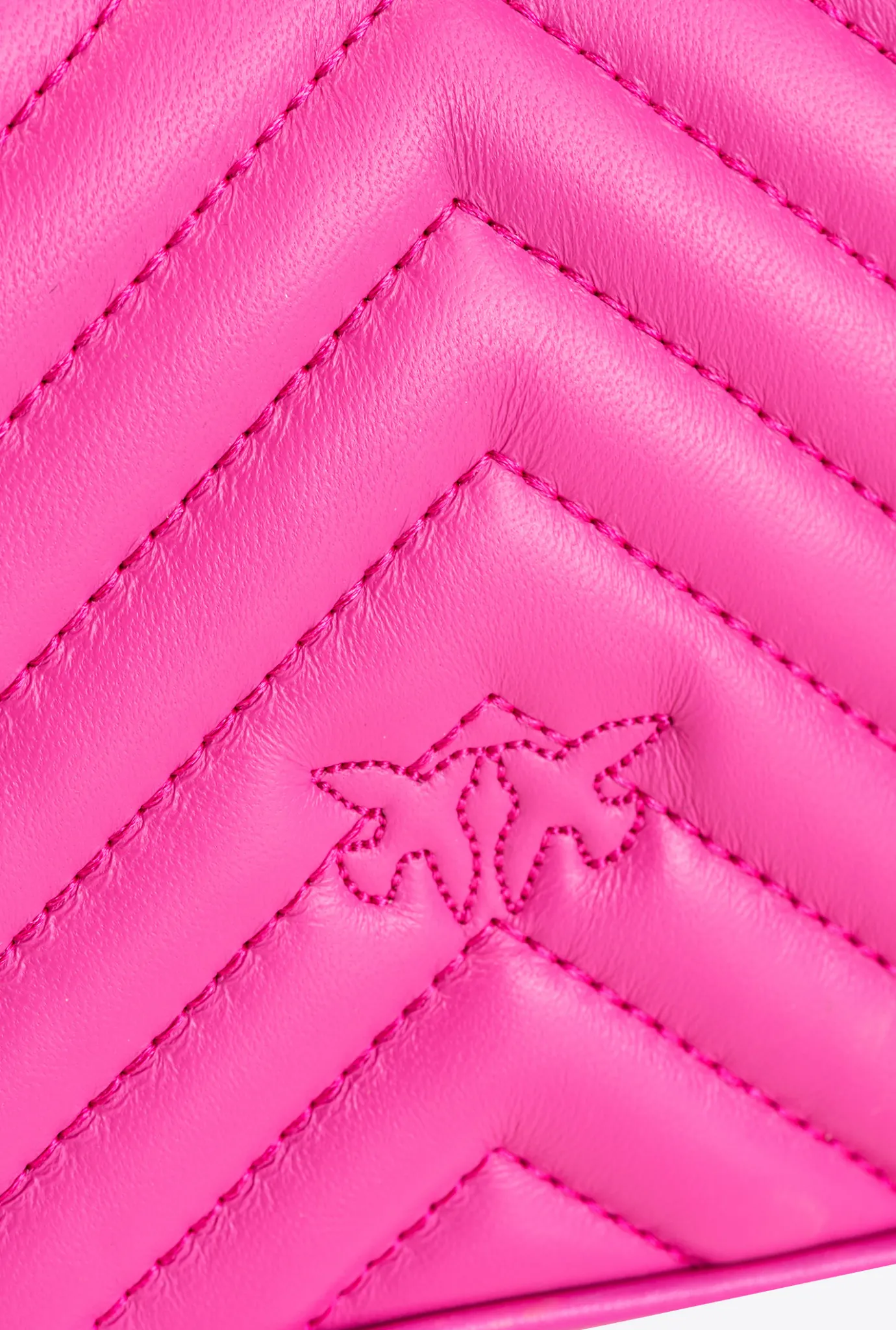 Sacs Portés Épaule|PINKO Mini Love Bag Click Baguette Chevron Fuchsia-Or Antique