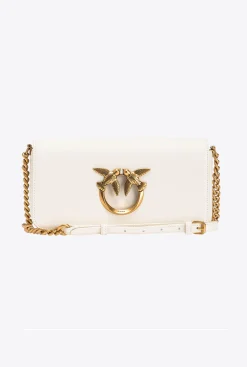 Sacs Portés Épaule|PINKO Mini Love Bag Click Baguette Simply Blanc+Blanc-Or Antique