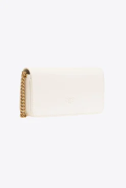 Sacs Portés Épaule|PINKO Mini Love Bag Click Baguette Simply Blanc+Blanc-Or Antique