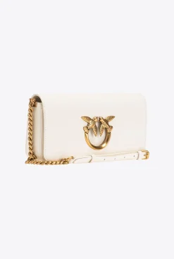 Sacs Portés Épaule|PINKO Mini Love Bag Click Baguette Simply Blanc+Blanc-Or Antique