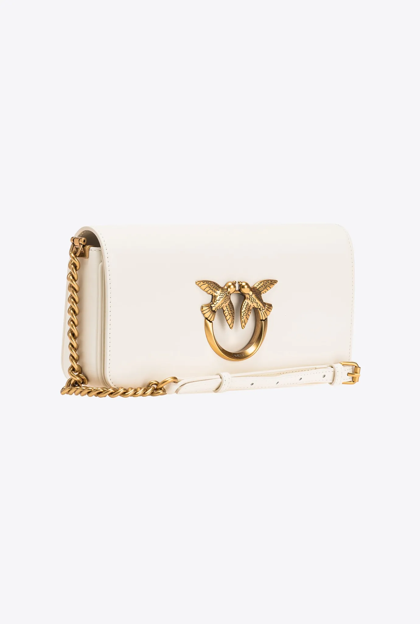 Sacs Portés Épaule|PINKO Mini Love Bag Click Baguette Simply Blanc+Blanc-Or Antique