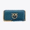Sacs Portés Épaule|PINKO Mini Love Bag Click Baguette Chevron Sarcelle-Or Antique