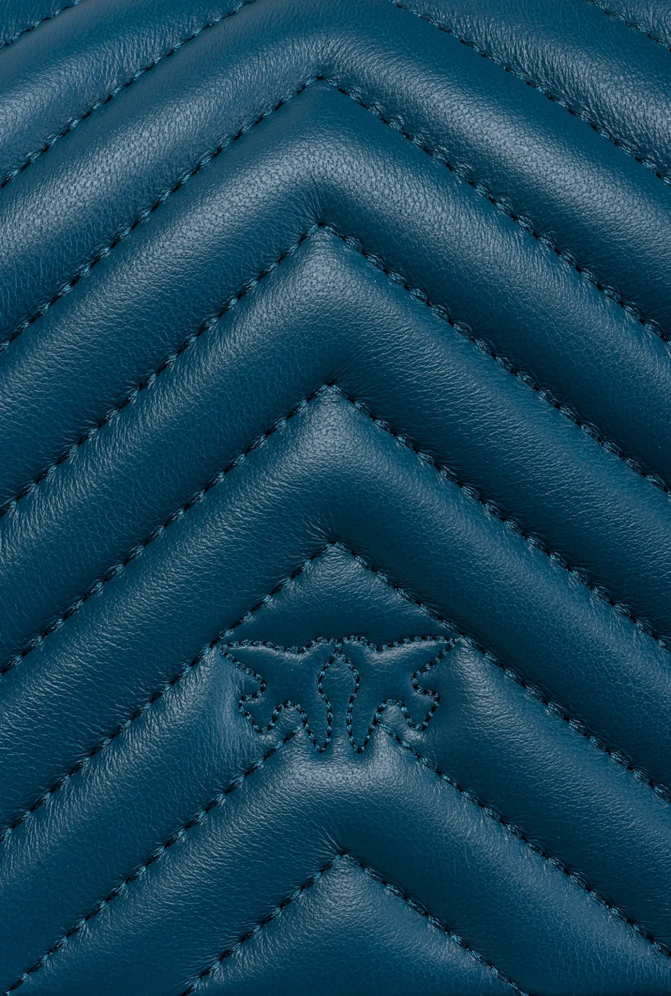 Sacs Portés Épaule|PINKO Mini Love Bag Click Baguette Chevron Sarcelle-Or Antique