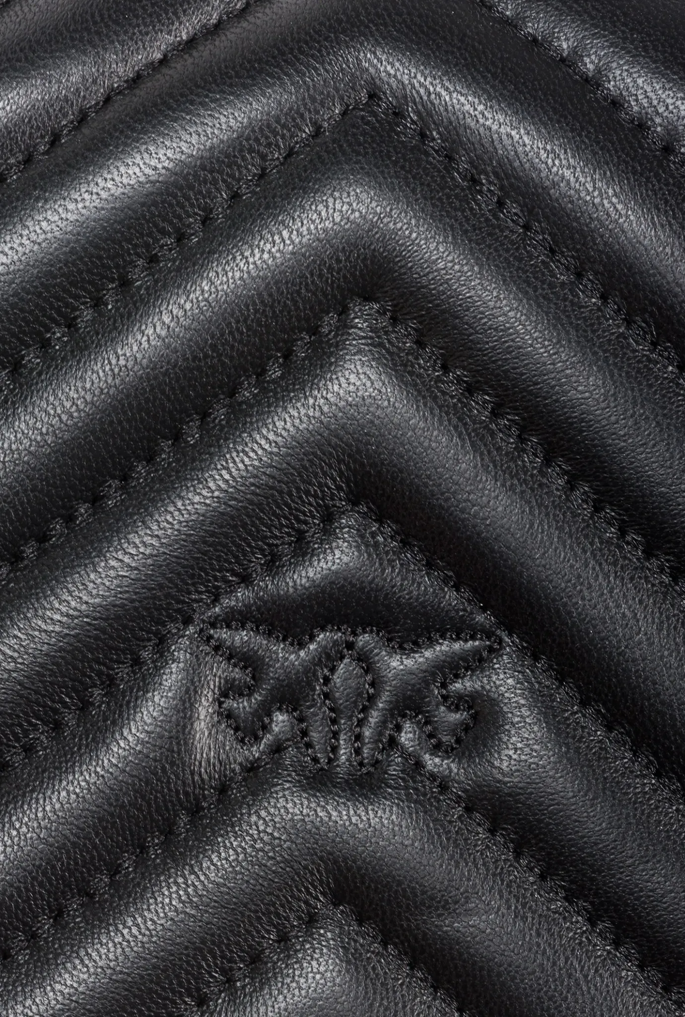 Sacs Portés Épaule|PINKO Mini Love Bag Click Baguette Chevron Noir-Vieil Or