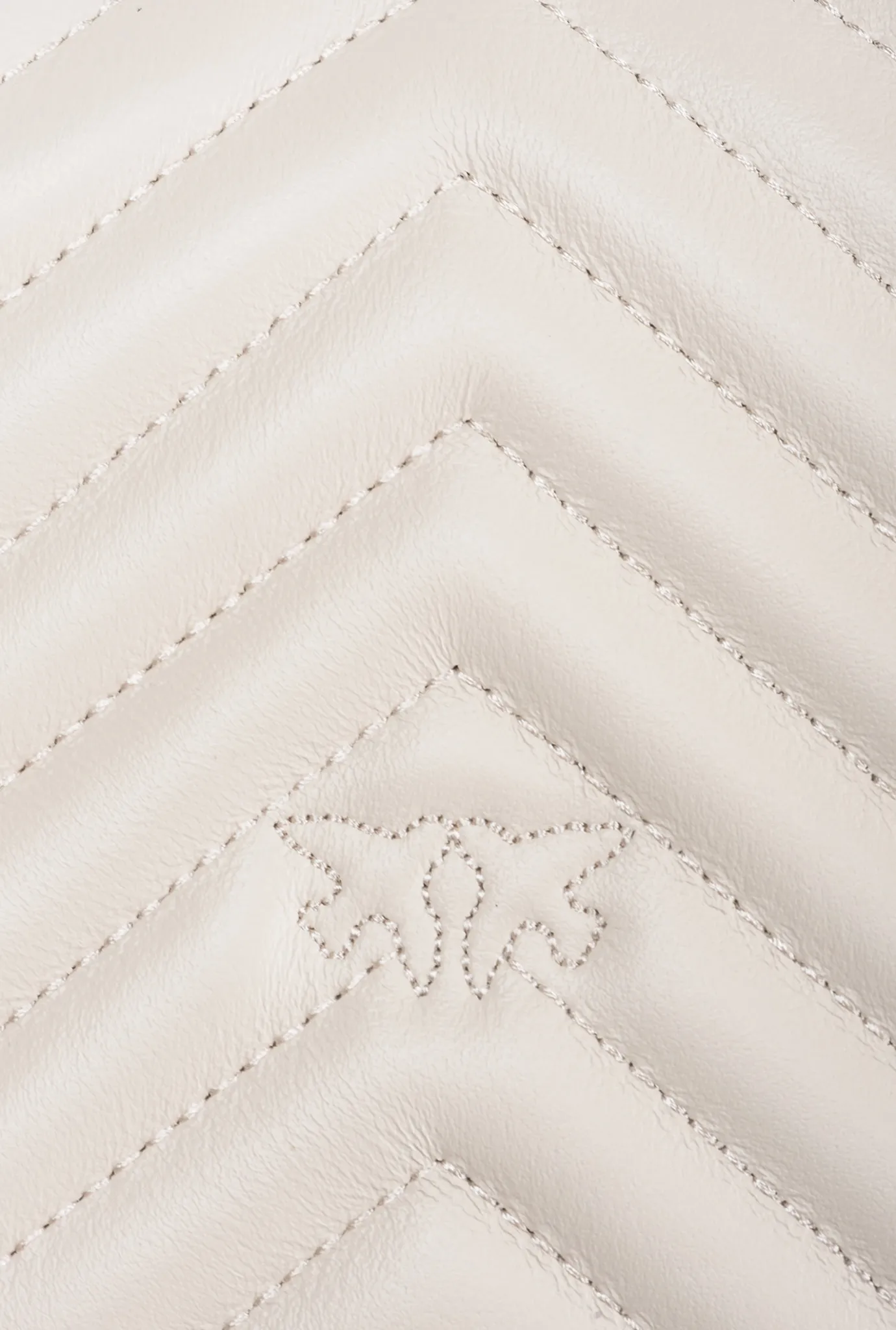 Sacs Portés Épaule|PINKO Mini Love Bag Click Baguette Chevron Blanc+Blanc-Or Antique