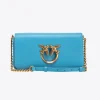 Sacs Portés Épaule|PINKO Mini Love Bag Click Baguette Simply Bleu Ciel-Or Antique
