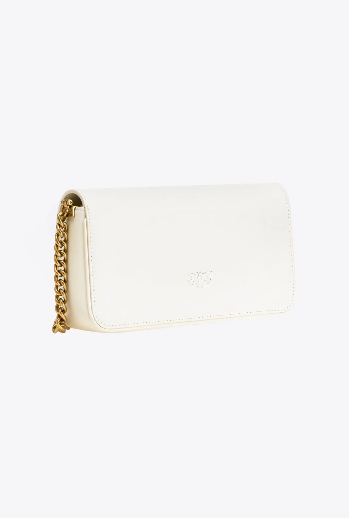 Sacs À Bandoulière|PINKO Mini Love Bag Click Baguette Simply Blanc+Blanc-Or Antique
