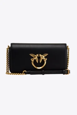 Sacs À Bandoulière|PINKO Mini Love Bag Click Baguette Simply Noir-Vieil Or