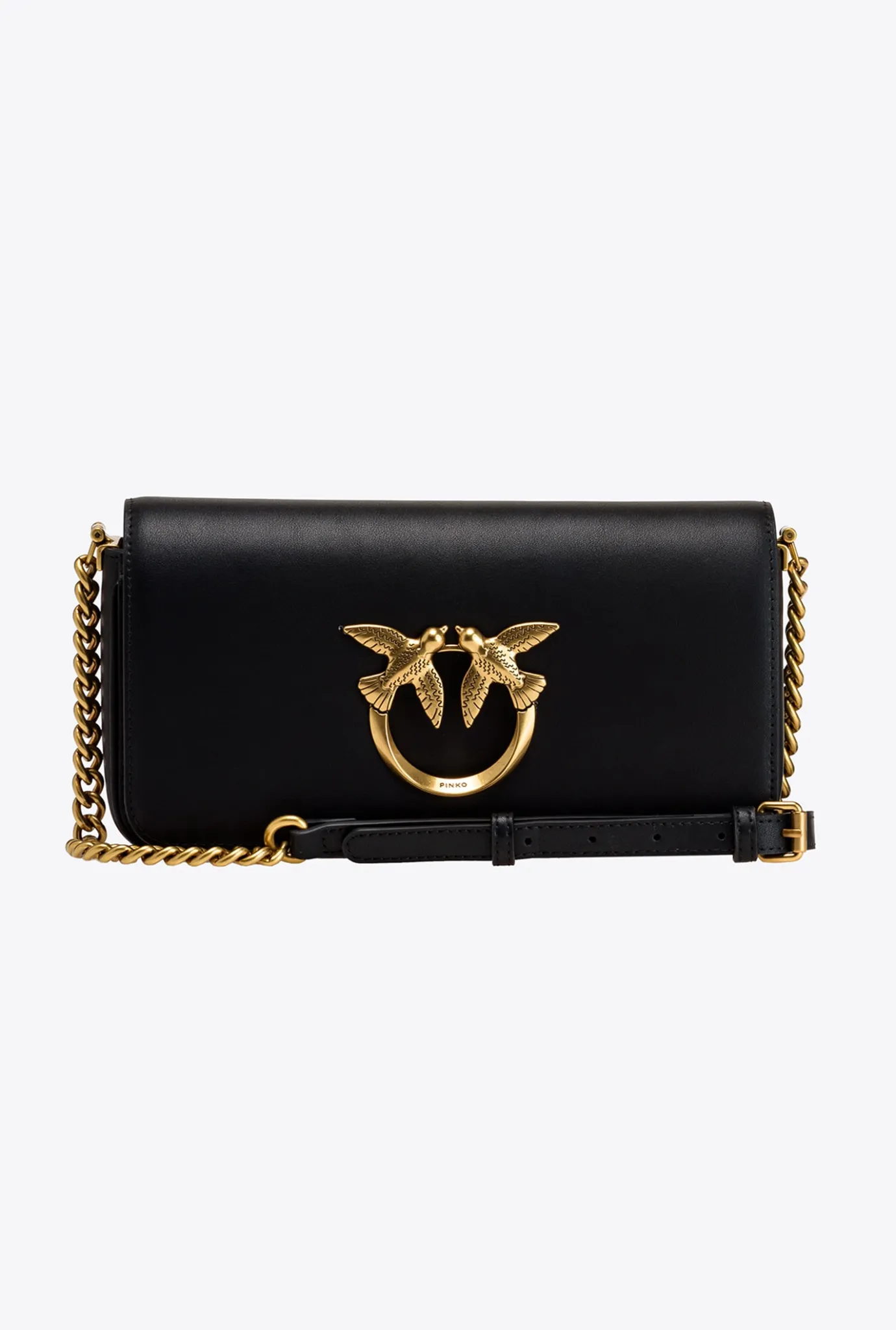 Sacs À Bandoulière|PINKO Mini Love Bag Click Baguette Simply Noir-Vieil Or
