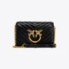 Sacs À Bandoulière|PINKO Mini Love Bag Click Chevron Noir-Vieil Or