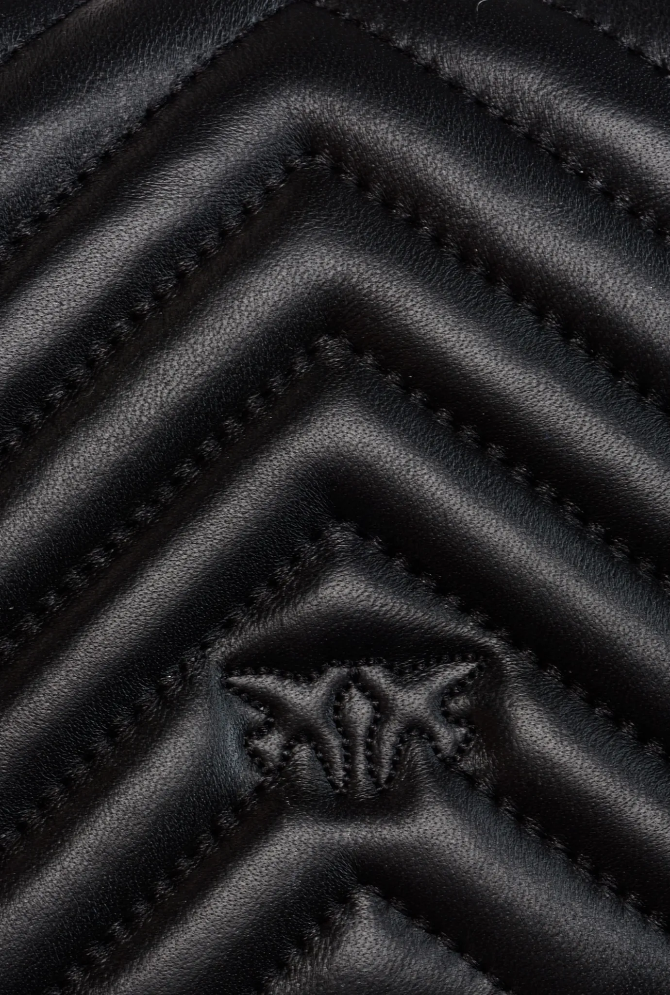 Sacs À Bandoulière|PINKO Mini Love Bag Click Chevron Noir-Vieil Or
