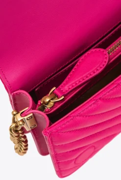 Sacs De Soirée|PINKO Mini Love Bag Click Chevron Studs Rose Pinko-Or Antique