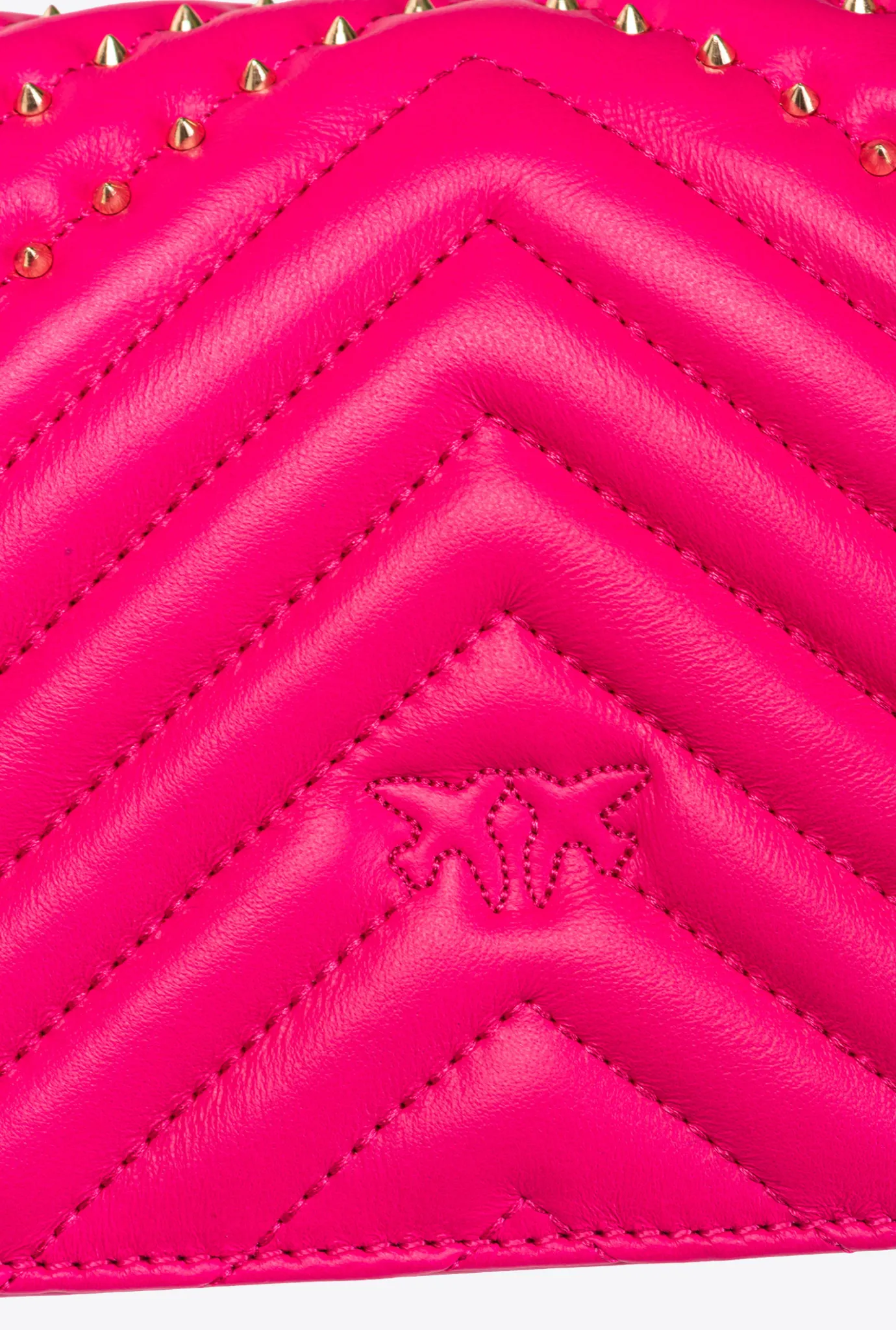 Sacs De Soirée|PINKO Mini Love Bag Click Chevron Studs Rose Pinko-Or Antique