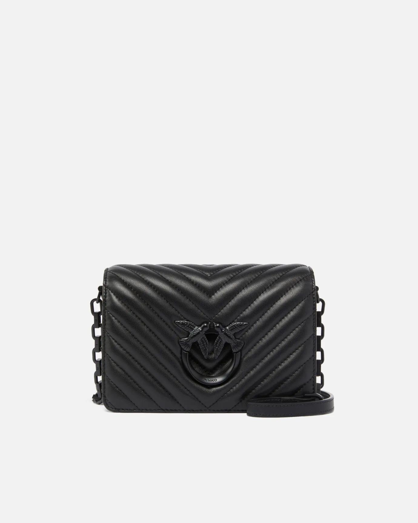 Sacs À Bandoulière|PINKO Mini Love Bag Click Chevron Noir Limousine Color Block