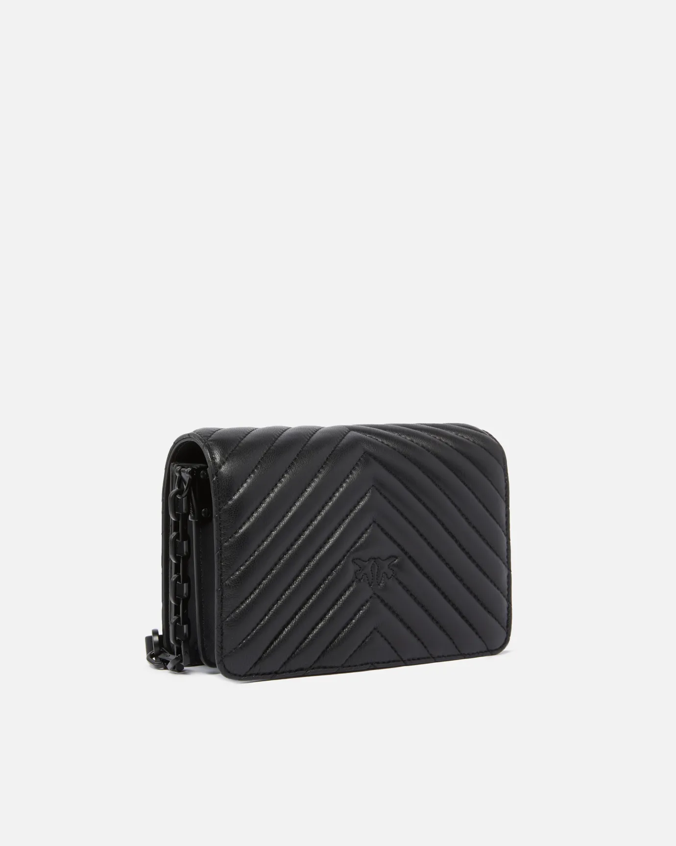 Sacs À Bandoulière|PINKO Mini Love Bag Click Chevron Noir Limousine Color Block