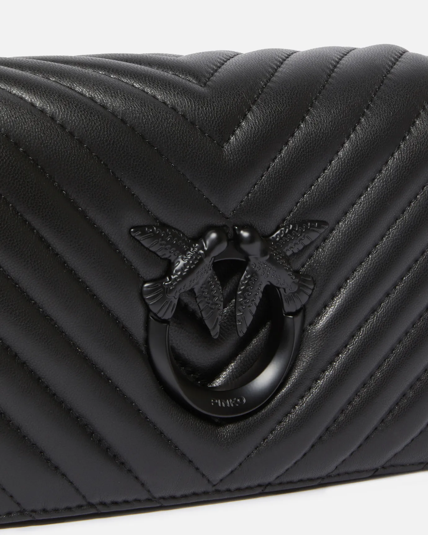 Sacs À Bandoulière|PINKO Mini Love Bag Click Chevron Noir Limousine Color Block