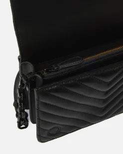 Sacs À Bandoulière|PINKO Mini Love Bag Click Chevron Noir Limousine Color Block