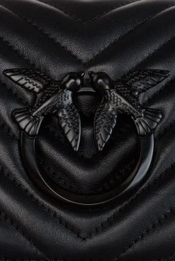 Sacs À Bandoulière|PINKO Mini Love Bag Click Chevron Noir Limousine Color Block