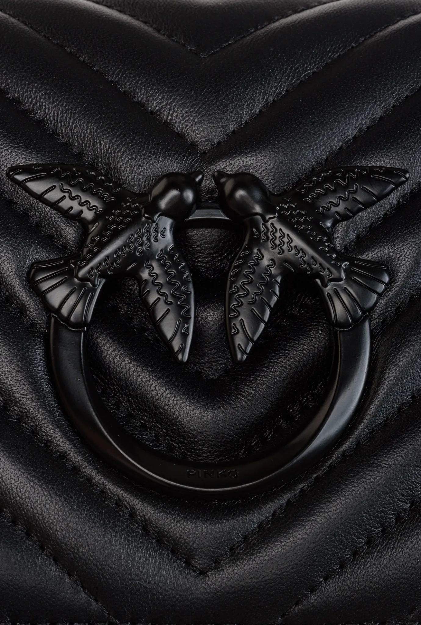 Sacs À Bandoulière|PINKO Mini Love Bag Click Chevron Noir Limousine Color Block