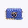 Sacs À Bandoulière|PINKO Mini Love Bag Click Chevron Bleu Corse-Or Antique