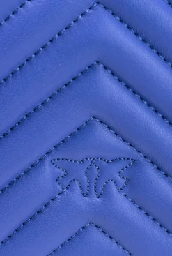 Sacs À Bandoulière|PINKO Mini Love Bag Click Chevron Bleu Corse-Or Antique