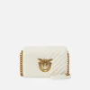 Sacs À Bandoulière|PINKO Mini Love Bag Click Chevron Blanc+Blanc-Or Antique