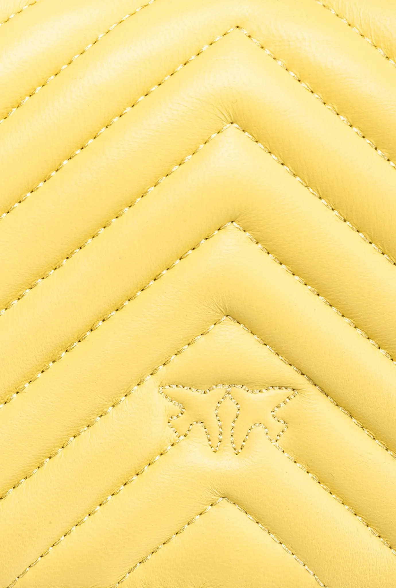 Sacs À Bandoulière|PINKO Mini Love Bag Click Chevron Jewel Jaune Aqueux-Or Antique