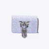 Sacs De Soirée|PINKO Mini Love Bag Click Etoile Galleria Indigo-Nickel Brillant