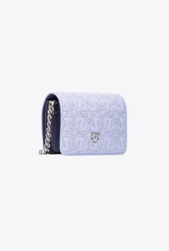 Sacs De Soirée|PINKO Mini Love Bag Click Etoile Galleria Indigo-Nickel Brillant
