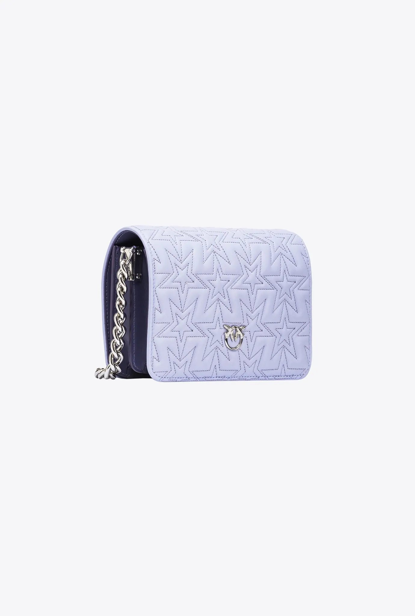 Sacs De Soirée|PINKO Mini Love Bag Click Etoile Galleria Indigo-Nickel Brillant