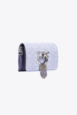 Sacs De Soirée|PINKO Mini Love Bag Click Etoile Galleria Indigo-Nickel Brillant
