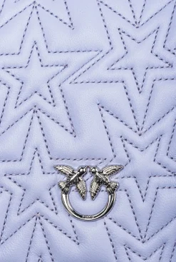 Sacs De Soirée|PINKO Mini Love Bag Click Etoile Galleria Indigo-Nickel Brillant