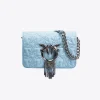 Sacs De Soirée|PINKO Mini Love Bag Click Etoile Galleria Aigue-Marine-Nickel Brillant