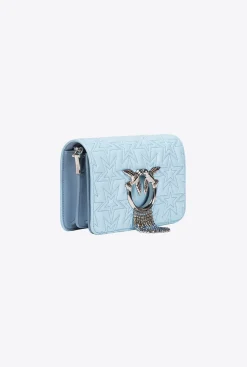 Sacs De Soirée|PINKO Mini Love Bag Click Etoile Galleria Aigue-Marine-Nickel Brillant