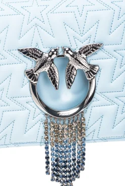 Sacs De Soirée|PINKO Mini Love Bag Click Etoile Galleria Aigue-Marine-Nickel Brillant