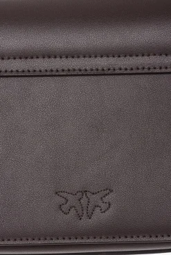 Sacs À Main|PINKO Mini Love Bag Click Exagon Simply Marron Outrenoir-Or Antique