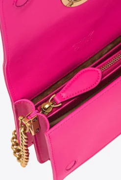 Sacs De Soirée|PINKO Mini Love Bag Click Full Strass Rose Pinko-Or Antique