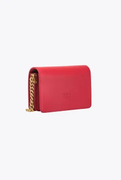 Sacs À Bandoulière|PINKO Mini Love Bag Click Simply Rouge Grenat-Or Antique