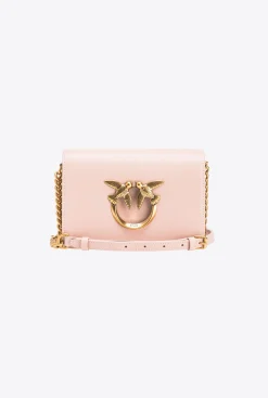 Sacs À Bandoulière|PINKO Mini Love Bag Click Simply Rose/Rose Poudre-Or Antique
