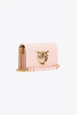 Sacs À Bandoulière|PINKO Mini Love Bag Click Simply Rose/Rose Poudre-Or Antique