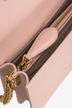 Sacs À Bandoulière|PINKO Mini Love Bag Click Simply Rose/Rose Poudre-Or Antique