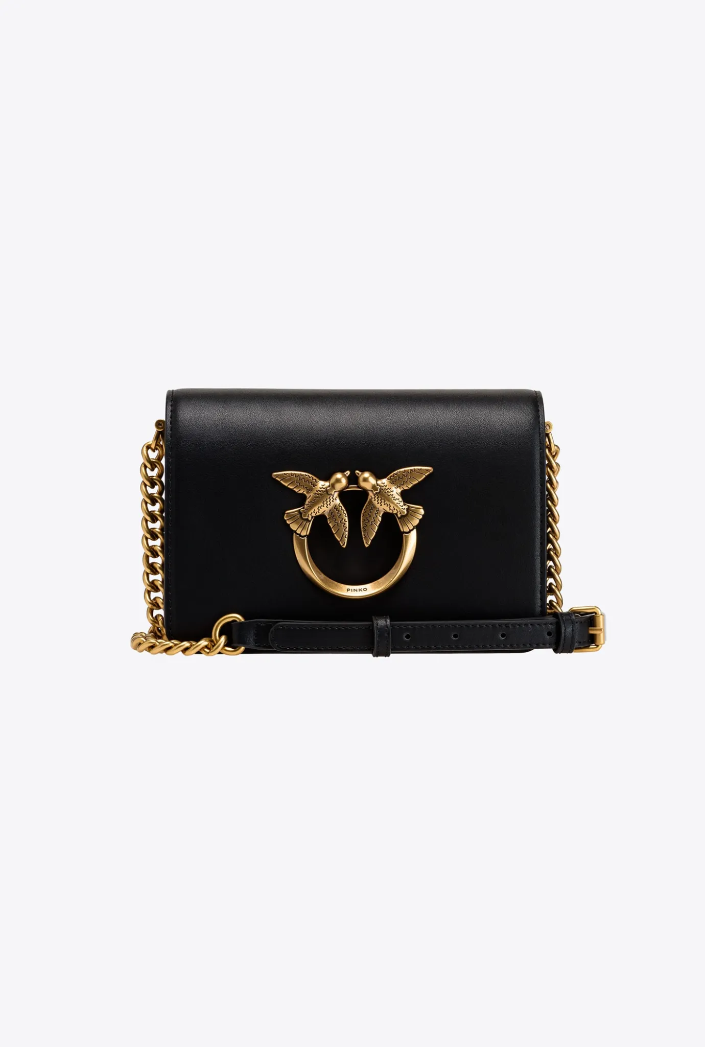 Sacs À Bandoulière|PINKO Mini Love Bag Click Simply Noir-Vieil Or