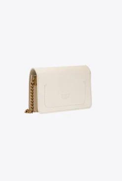 Sacs À Bandoulière|PINKO Mini Love Bag Click Simply Blanc+Blanc-Or Antique