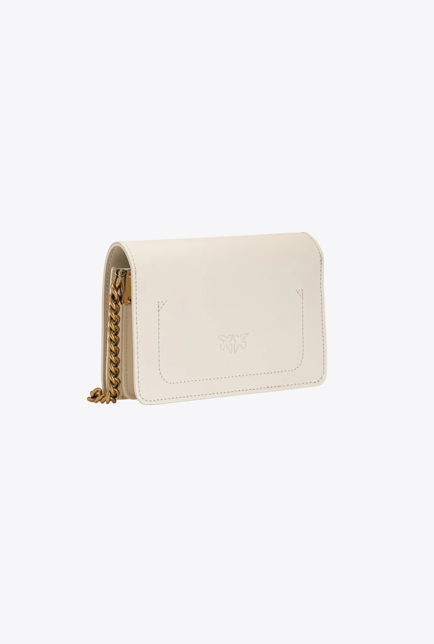 Sacs À Bandoulière|PINKO Mini Love Bag Click Simply Blanc+Blanc-Or Antique