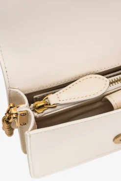 Sacs À Bandoulière|PINKO Mini Love Bag Click Simply Blanc+Blanc-Or Antique