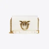 Sacs À Bandoulière|PINKO Mini Love Bag Click Simply Blanc+Blanc-Or Antique