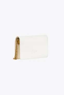 Sacs À Bandoulière|PINKO Mini Love Bag Click Simply Blanc+Blanc-Or Antique