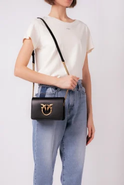 Sacs À Bandoulière|PINKO Mini Love Bag Click Simply Noir-Vieil Or