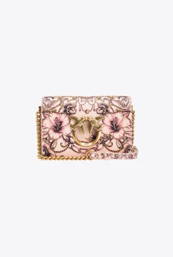 Sacs De Soirée|PINKO Mini Love Bag Click Tattoo Beurre/Noir-Or Antique