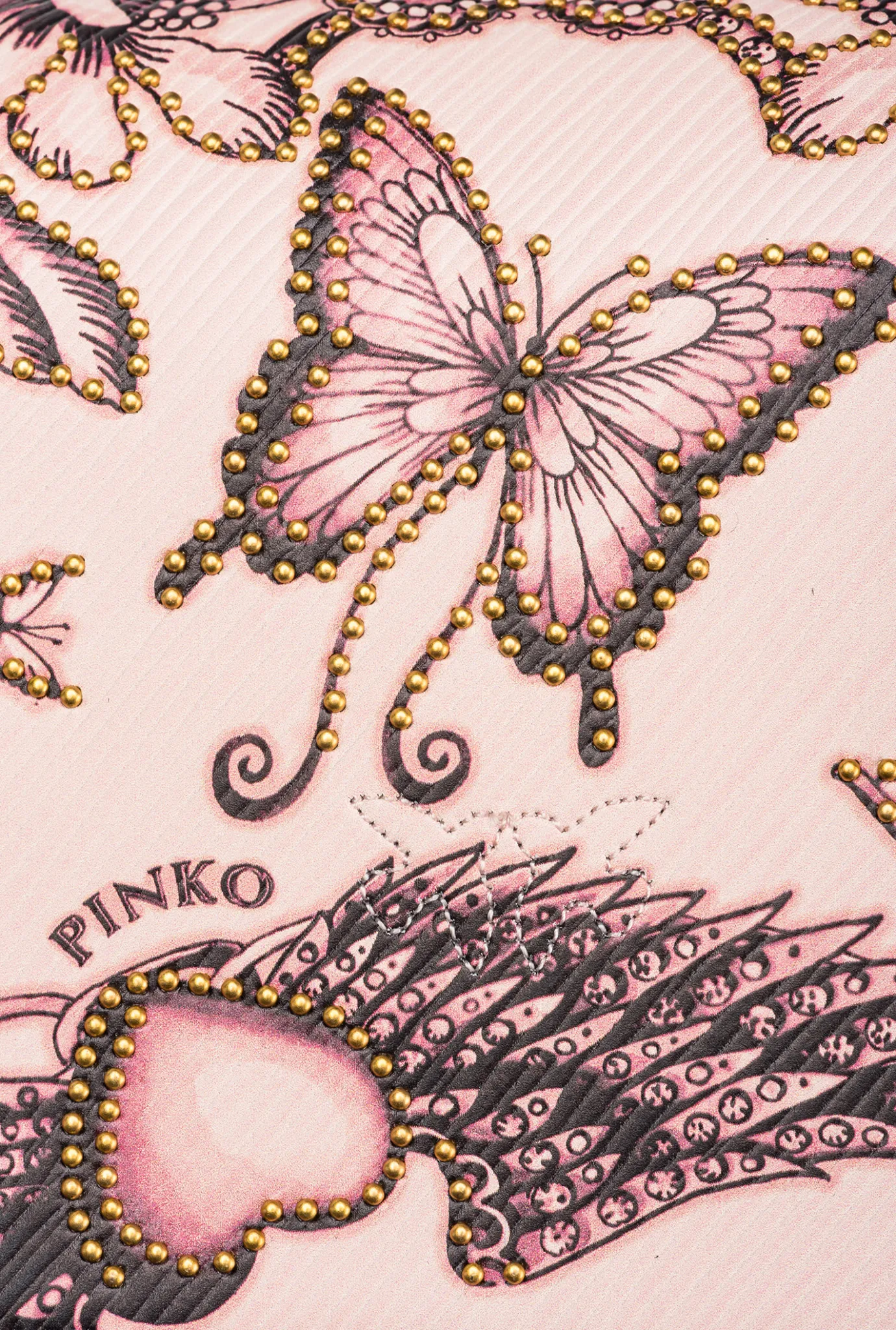 Sacs De Soirée|PINKO Mini Love Bag Click Tattoo Beurre/Noir-Or Antique